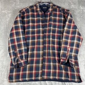 Wolverine Men's 2XLT Fleece Lined‎ Flannel Shirt Jacket Blue Red Plaid